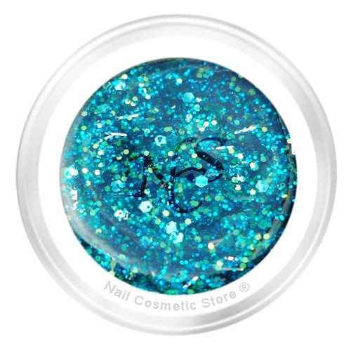 NCS Sparkle Farbgel 614 Wasserlinse 5ml - Türkis Blau Grün