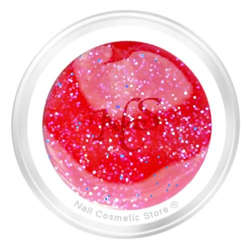 NCS Glitter Farbgel 419 Space 5ml - Pink Rot